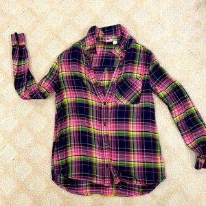 Gap Girls flannel button down size large 10 regular